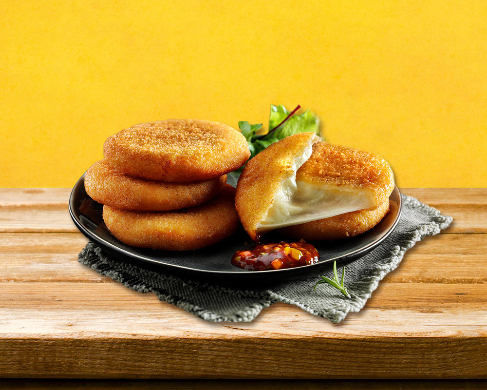 These are delicious and freeze really well so double that recipe!â the kids love these saucy mozzarella patties. Breaded Mozzarella Patties . Mozzarella Patties - Le Duc Veggie Food